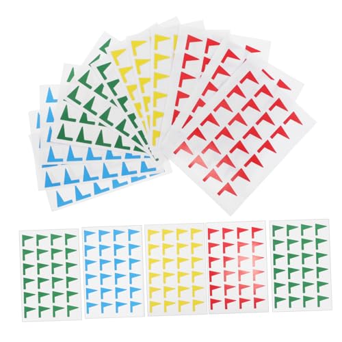NUOBESTY 1 Packung Kleine Flaggen Aufkleber für Seitenmarkierung Dekorative Beschreibbare Haftstreifen Mischfarben für Karten Notizbücher und Lernmaterialien von NUOBESTY