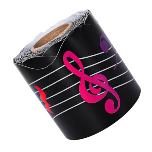 NUOBESTY Musik-randaufkleber 1 Rolle Kreidetafel-dekorationen Für Klassenzimmer Pinnwand Bordüren Wandaufkleber Musik-thema- von NUOBESTY