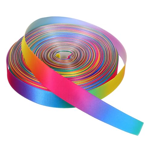 NUOBESTY 1 Rolle Buntes Stoffband für Blumensträuße Tortendekorationen DIY Bastelprojekte Yards Einseitig für Hochzeiten und von NUOBESTY