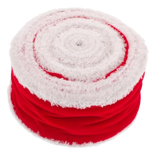 NUOBESTY 1 Rolle DIY band für weihnachten Bänder für Handwerk Schleifenapplikation Weihnachtsbaumband Nähen von Verzierungen Zierband breites Band Wickelband Nylon rot von NUOBESTY