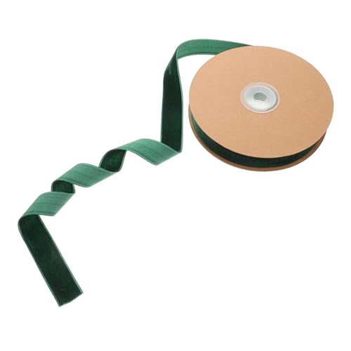 NUOBESTY 1 Rolle Fluffy Samtband für Hochzeiten Diy Dekorationen Einseitig Dunkelgrün Vielseitig Einsetzbar für Haaraccessoires Bekleidungsrand und Mehr von NUOBESTY