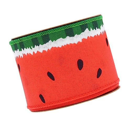 NUOBESTY 1 Roll Wassermelonenmuster Band, Satinbänder, Hochzeitsbänder Seidenbänder DIY Dekoratives Band Für Basteln, Geschenkverpackung, Heimdekoration, 63mm X 5 Yards NUOBESTY 1 Roll Wassermelonenmuster Band, Satinbänder, Hochzeitsbänder Seidenbänder DIY Dekoratives Band Für Basteln, Geschenkverpackung, Heimdekoration, 63mm X 5 Yards von NUOBESTY