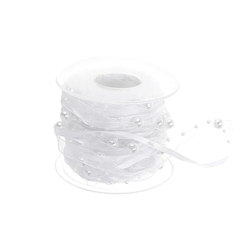 NUOBESTY 1 Rolle Geschenkband Geschenkpapier Band -Mesh seidenband bändchen ribbon Band für Blumenstrauß Schleife Hochzeitsband dekoratives Perlenband Perlenkette schmücken Kranz Braut Weiß NUOBESTY 1 Rolle Geschenkband Geschenkpapier Band -Mesh seidenband bändchen ribbon Band für Blumenstrauß Schleife Hochzeitsband dekoratives Perlenband Perlenkette schmücken Kranz Braut Weiß von NUOBESTY