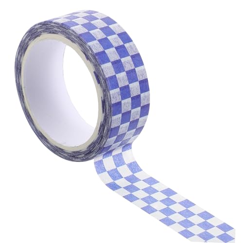 NUOBESTY 1 Rolle Kariertes Washi Tape Handgezeichnetes Diy Klebeband für Scrapbooking Journals und Kreative Projekte Blau Weiße Dekoration für Bastelarbeiten NUOBESTY 1 Rolle Kariertes Washi Tape Handgezeichnetes Diy Klebeband für Scrapbooking Journals und Kreative Projekte Blau Weiße Dekoration für Bastelarbeiten von NUOBESTY