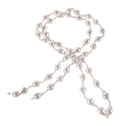 NUOBESTY 1 Rolle Perlenstränge: Perlenkette Zum Herstellen Von Halsketten – Handgefertigte Perlenkette Für Selbstgemachten Schmuck, Modeaccessoires von NUOBESTY