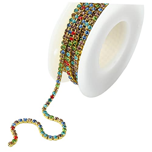 NUOBESTY 1 Rolle Rhinestone Chain Trim für Diy Bastelprojekte Dekorative Strass Kette für Kleidung Hochzeitskleider und Schmuckgestaltung von NUOBESTY