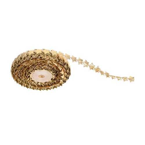 NUOBESTY 1 Rolle Sternband geschenkverpackung geschenkband bastelmaterial party dekoration hochzeit dekoration Band zum Verpacken Bänder für Handwerk Sternförmige Bänder Schleife Golden von NUOBESTY