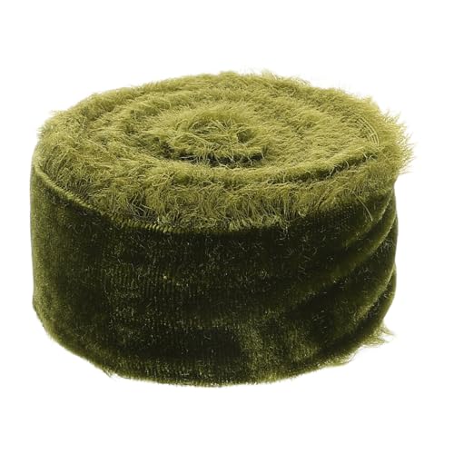 NUOBESTY 1 Rolle Von Hand Zerrissenes Band Mit Rohen Kanten Stoffbänder Dekorative Fransenbänder Olivgrünes Band Geschenkband Diy -band Hochzeitsband Randband Die Seide Olivengrün von NUOBESTY