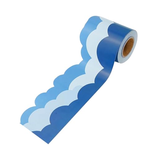 NUOBESTY 1 Rolle Wolkenrandaufkleber Selbstklebende Bordüre Schulzeitung Grenzen Pinnwandpapier Randleisten für Tafeln Schule rollte Grenze Aufkleber aus beschichtetem Papier Blue NUOBESTY 1 Rolle Wolkenrandaufkleber Selbstklebende Bordüre Schulzeitung Grenzen Pinnwandpapier Randleisten für Tafeln Schule rollte Grenze Aufkleber aus beschichtetem Papier Blue von NUOBESTY