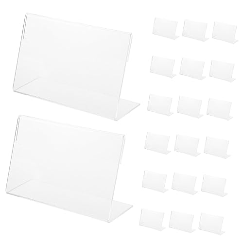 NUOBESTY 1 Satz Acryl Preisetiketten Halter Transparentes Förmiges Display Für Preislabels Robuste Tischaufsteller Für Supermärkte Und Shops 20 Stück NUOBESTY 1 Satz Acryl Preisetiketten Halter Transparentes Förmiges Display Für Preislabels Robuste Tischaufsteller Für Supermärkte Und Shops 20 Stück von NUOBESTY