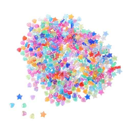 NUOBESTY 1 Satz Acrylperlen Bunte Diy Spacer Perlen Für Schmuckherstellung Schlüsselanhänger Und Bastelprojekte Herz Und Sternformen Vielseitig Einsetzbar 600 Stück NUOBESTY 1 Satz Acrylperlen Bunte Diy Spacer Perlen Für Schmuckherstellung Schlüsselanhänger Und Bastelprojekte Herz Und Sternformen Vielseitig Einsetzbar 600 Stück von NUOBESTY