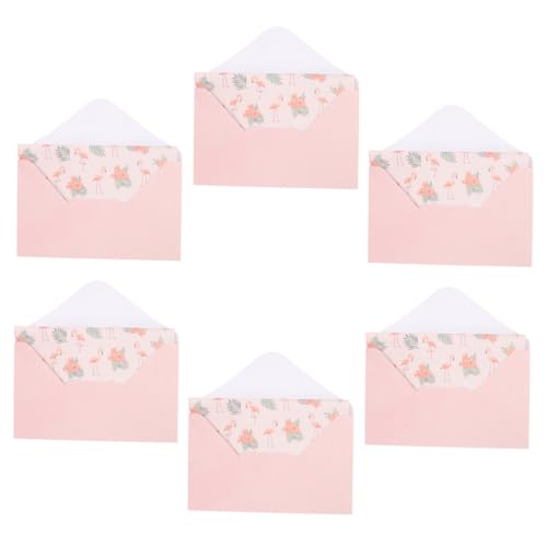 NUOBESTY 1 Satz Blumen Tierbuchstaben Papier Set Vintage Briefpapier Briefe aus Papier Retro-Umschlag süße Umschläge für Briefe Vintage -Umschläge Vintage-Papierumschlag Briefumschläge Rosa von NUOBESTY
