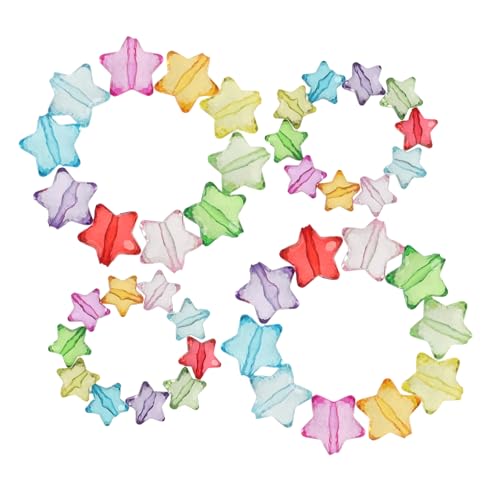 NUOBESTY 1 Satz Bunte Acryl Fünf Perlen für Diy Schmuck Kreative Bastelaktivitäten und Sommerfestlichkeiten Kleine und Große Perlen von NUOBESTY
