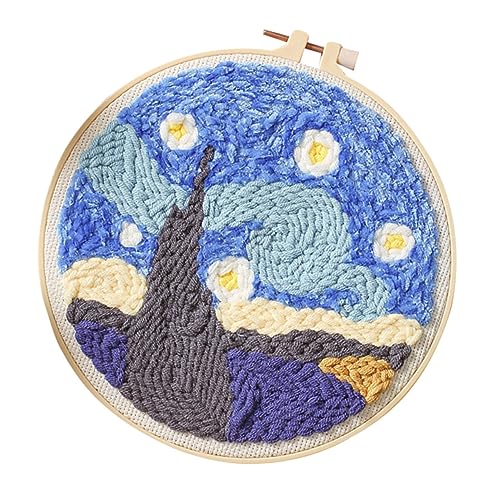 NUOBESTY 1 Satz Diy Punch Embroidery für Schere Faden Nadel Bastelwerkzeug für Eltern Junge Mädchen Aktivitäten für Anfänger von NUOBESTY