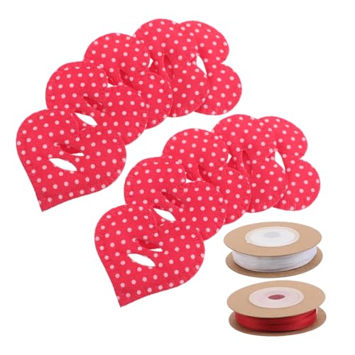 NUOBESTY 1 Satz Diy Valentinsanhänger für Kreative Bastelprojekte Hochzeitsdekorationen und Verpackung von Geschenken Herzaufkleber und Band Rot und Weiß NUOBESTY 1 Satz Diy Valentinsanhänger für Kreative Bastelprojekte Hochzeitsdekorationen und Verpackung von Geschenken Herzaufkleber und Band Rot und Weiß von NUOBESTY