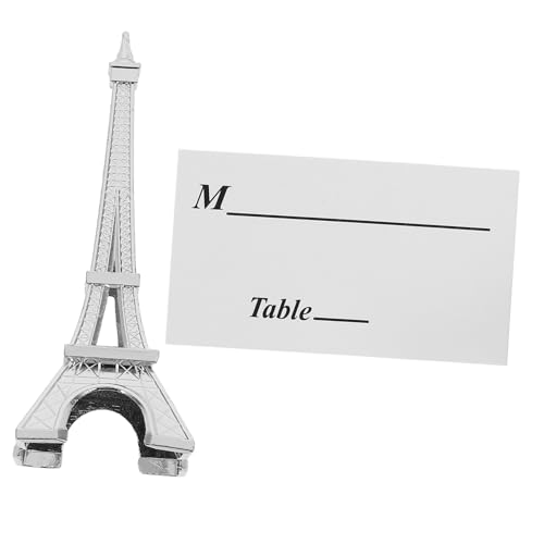 NUOBESTY 1 Satz Eiffelturm Foto und Kartenhalter Tischkartenhalter für Hochzeiten Partys Menükarten und Notizen Stabiler mit Kreativem Design für Dekoration und Organisation von NUOBESTY