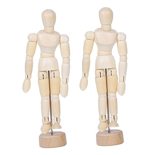 NUOBESTY 1 Satz Gelenkpuppe Figur Manikin Home Decor Schaufensterpuppe Flexible Gelenke Künstler Kreatives Ornament Desktop Ornament Bewegliches Gelenk Puppenmodell Figur 2 Stück von NUOBESTY