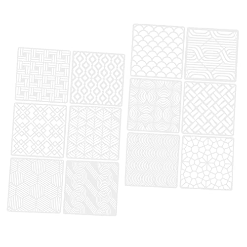 NUOBESTY 1 Satz Geometrische Malvorlagen Teiliges Wiederverwendbare Schablonen Für Wandgestaltung Flexible Und Langlebige Diy Malerei Zubehör Für Dekorationen Möbel Und Böden 12 Stück NUOBESTY 1 Satz Geometrische Malvorlagen Teiliges Wiederverwendbare Schablonen Für Wandgestaltung Flexible Und Langlebige Diy Malerei Zubehör Für Dekorationen Möbel Und Böden 12 Stück von NUOBESTY
