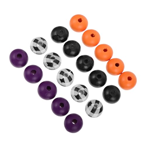 NUOBESTY 1 Satz Halloween Holzperlen Set Holzperlen für Diy Schmuck Schlüsselanhänger und Festtagsdekorationen für Kreative Bastelprojekte von NUOBESTY