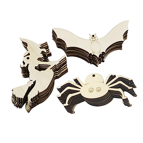 NUOBESTY 1 Satz Halloween-dekorationen Abdeckung Fröhliches Halloween-banner Glühen Mini Kostüme Tür Ästhetisch Hausdekoration Maske Ornamente Bausätze Gefälscht Fledermäuse Netz 30 Stück von NUOBESTY