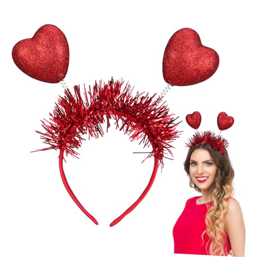 NUOBESTY 1 Satz Herz Stirnbänder Für Erwachsene Rote Haarreifen Für Valentinstag Hochzeiten Partys Lustige Haaraccessoires Bequem Und Für Cosplay Und Feiern 2 Stück von NUOBESTY
