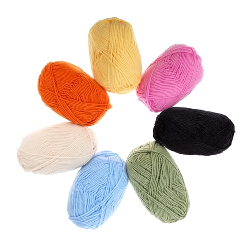 NUOBESTY 1 Satz Milch Baumwollfaden Farbiges Strickwollgarn Babygarn Zum Stricken Fäden Nähen Häkelgarn Baumwolle Weiches Garn Häkeln Farbiges Baumwollgarn Strickgarn Farbiges Garn 7 Stück NUOBESTY 1 Satz Milch Baumwollfaden Farbiges Strickwollgarn Babygarn Zum Stricken Fäden Nähen Häkelgarn Baumwolle Weiches Garn Häkeln Farbiges Baumwollgarn Strickgarn Farbiges Garn 7 Stück von NUOBESTY