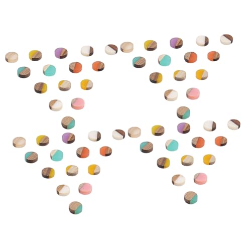 NUOBESTY 1 Satz Naturholz Mit Harz Cabochons Charms Für Diy Schmuckherstellung Vintage Geometrische Formen Für Ohrringe Armbänder Und Mehr 50 Stück von NUOBESTY