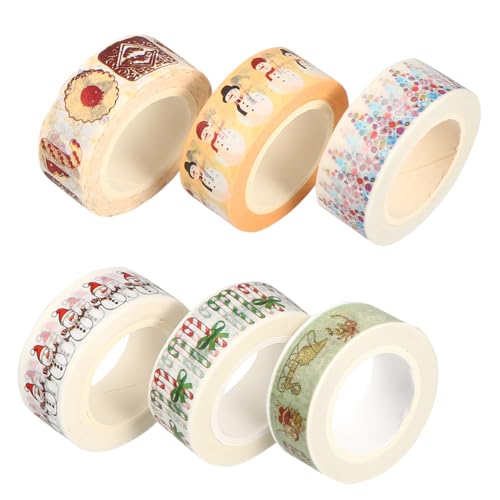 NUOBESTY 1 Satz Papierbanddekoration Für Golden Dekoratives Abdeckband Weihnachtsband Zum Einpacken Party Weihnachtsdeko Sammelklebeband Tagebuch Klebeband Handgemachte Versorgung 6 Stück NUOBESTY 1 Satz Papierbanddekoration Für Golden Dekoratives Abdeckband Weihnachtsband Zum Einpacken Party Weihnachtsdeko Sammelklebeband Tagebuch Klebeband Handgemachte Versorgung 6 Stück von NUOBESTY