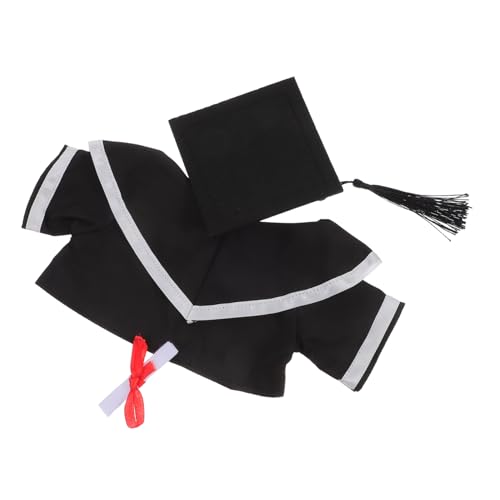NUOBESTY 1 Satz Puppen-abschlussrobe Puppenhut Tragen Grad Bear Hut Austauschbarer Bärenkappe Abschlusskappenkragen Bärenpuppen -gradkappen Cap Collar Kit Für Bärenpuppe Bärenhut Polyester von NUOBESTY