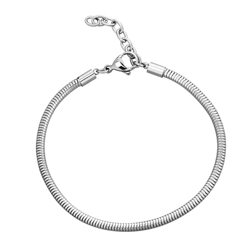 NUOBESTY 1 Satz Schlangenknochenarmband Kabel Silber Gold Schlangenarmband Armbänder armband für frauen geburtstagsgeschenk kettenarmband schmuck Schlangenkette herren armband Metall Silver von NUOBESTY