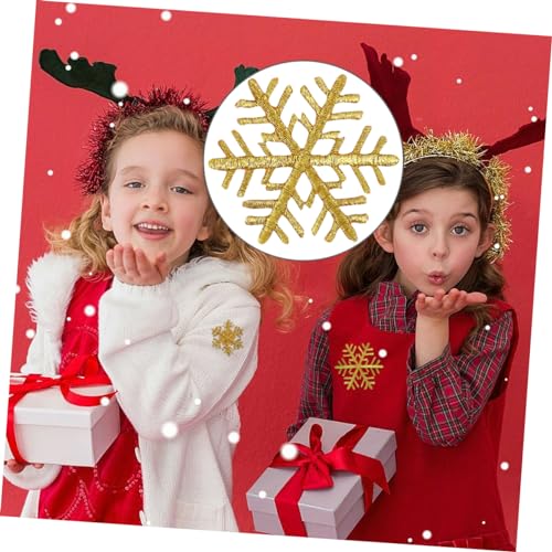 NUOBESTY 1 Satz Teiliges Schneeflocken Patch Weihnachtsdeko Applikationen Verschiedenen Und Farben Für Kreative Diy Projekte Für Kostüme Und Bastelarbeiten 18 Stück von NUOBESTY