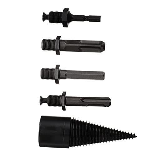 NUOBESTY 1 Satz Teiliges Set Holzspalter Bohrer für Feuerholz Robuster Kegelbohrer mit Rutsch Design und Langlebig für Effektives Holzspalten Kompatibel mit Gängigen Bohrmaschinen für von NUOBESTY