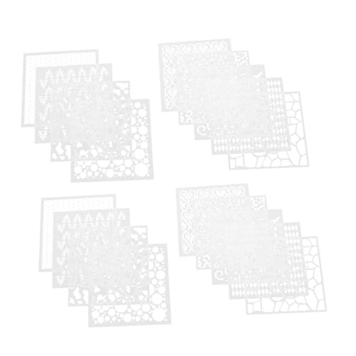 NUOBESTY 1 Satz Teiliges Set Wiederverwendbare Malerei Schablonen Für Diy Kunsthandwerk Geometrische Muster Für Scrapbooking Acrylmalerei Wandgestaltung Und Mehr 18 Stück von NUOBESTY