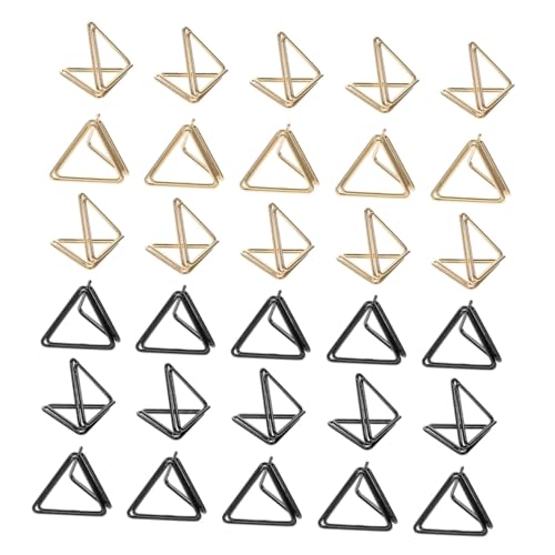 NUOBESTY 1 Satz Tischkartenhalter Aus Triangular Memo Clips Für Hochzeiten Dankeskarten Und Notizen Und Je 30 Stück von NUOBESTY