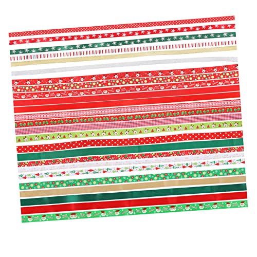 NUOBESTY 1 Satz Weihnachtsband Weihnachtskette Weihnachtsdekoration Weihnachtsschneeflockenband Weihnachtsdruckband Verpackungsband Dekorbänder Ornamentboxen 26 Stück NUOBESTY 1 Satz Weihnachtsband Weihnachtskette Weihnachtsdekoration Weihnachtsschneeflockenband Weihnachtsdruckband Verpackungsband Dekorbänder Ornamentboxen 26 Stück von NUOBESTY