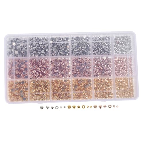 NUOBESTY 1 Schachtel Fächer Schmuck Bastelset mit Stern Herz Zylinder und Runden Perlen für Armbänder und Metallische für Kreative Accessoires NUOBESTY 1 Schachtel Fächer Schmuck Bastelset mit Stern Herz Zylinder und Runden Perlen für Armbänder und Metallische für Kreative Accessoires von NUOBESTY