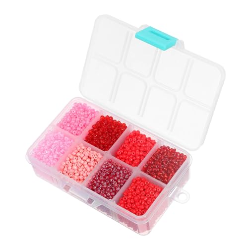 NUOBESTY 1 Schachtel Mini Perlen Bunte Spacer Beads Für Schmuckherstellung Kleine Runde Samenperlen Für Armbänder DIY Basteln Mit Farbmix In Kompakter Box von NUOBESTY
