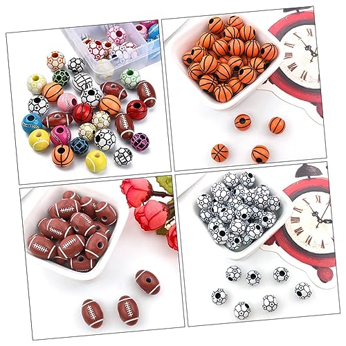 NUOBESTY 1 Schachtel Teiliges Acryl mit Perlen für DIY Schmuckherstellung Runde Sport Motivperlen für Armbänder Halsketten Bastelprojekte Geeignet für Basketball und Fußballfans NUOBESTY 1 Schachtel Teiliges Acryl mit Perlen für DIY Schmuckherstellung Runde Sport Motivperlen für Armbänder Halsketten Bastelprojekte Geeignet für Basketball und Fußballfans von NUOBESTY