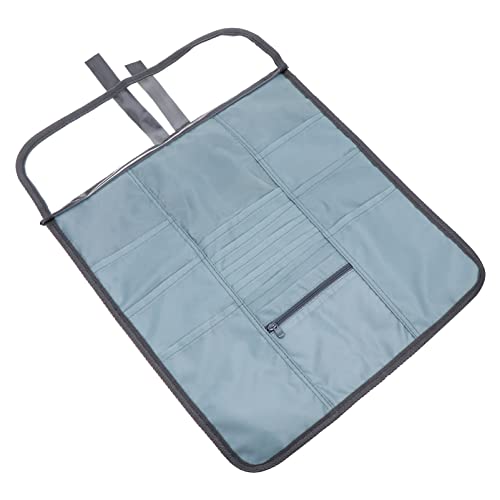 NUOBESTY 1 Stück Graue Häkelnadel Aufbewahrungstasche Organizer für Stricknadeln Praktischer Knitting Tools Container für Zuhause für Handarbeit und Reisen von NUOBESTY