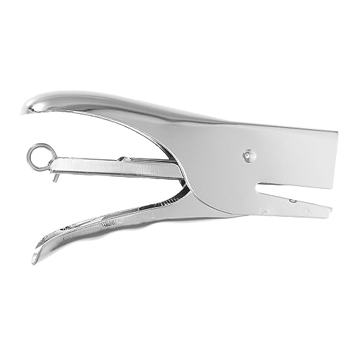 NUOBESTY 1 Stück Hefter Handhaben Schreibtischklammer Bürowefter Mühelose Heftgeräte Für Den Schreibtisch Staple Office Stapler Büroklammer Heizstärke Hochleistungsheime Silber von NUOBESTY
