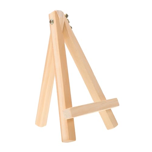 NUOBESTY 1 Stück Mini Tischstaffelei Holz Triangel Staffelei für Fotos und Gemälde für Künstler und Ausstellungen Handgefertigt Buchenholz mit Dreibeiniger Rückstütze von NUOBESTY