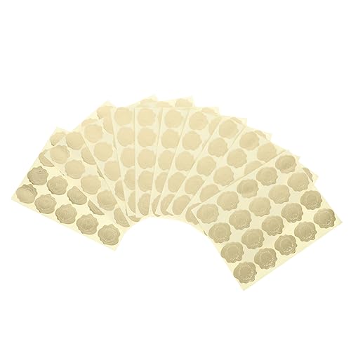 NUOBESTY Goldener Umschlagaufkleber 10er-pack Selbstklebende Wachssiegelaufkleber für Hochzeitseinladungskarten Dekoration NUOBESTY Goldener Umschlagaufkleber 10er-pack Selbstklebende Wachssiegelaufkleber für Hochzeitseinladungskarten Dekoration von NUOBESTY