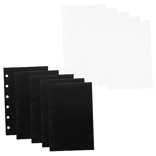 NUOBESTY 10 Blatt Teiliges Binder Taschen aus Kunststoff Wasserfeste Dokumentenordner mit Stabilem Verschluss Transparent und Schwarz Geeignet für Lose Akten und Notizbücher Praktische NUOBESTY 10 Blatt Teiliges Binder Taschen aus Kunststoff Wasserfeste Dokumentenordner mit Stabilem Verschluss Transparent und Schwarz Geeignet für Lose Akten und Notizbücher Praktische von NUOBESTY