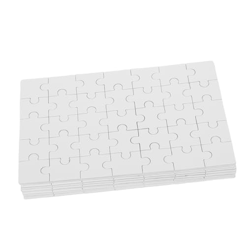 NUOBESTY 10 Blatt Teiliges Puzzle Blanko Sublimation Thermotransfer DIY Bastelset Leere Puzzleteile zum Bedrucken Kreative Handarbeit für und Freizeitgestaltung von NUOBESTY