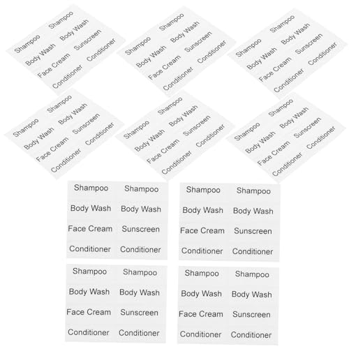 NUOBESTY 10 Blatt Wasserdichte Sub Bottle Labels Aufkleber Transparente Schwarze Schrift Shampoo und Kosmetik Reiseetiketten Selbstklebend Einfach Anzubringen Praktische NUOBESTY 10 Blatt Wasserdichte Sub Bottle Labels Aufkleber Transparente Schwarze Schrift Shampoo und Kosmetik Reiseetiketten Selbstklebend Einfach Anzubringen Praktische von NUOBESTY