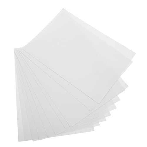 NUOBESTY 10 Blatt wasserlösliches Stickpapier stickzubehör wasserlöslicher stoff Strickpapier Stickpapier ohne Rückstände Stickerei-Patch-Kleber Stickmuster aufkleben und nähen Vlies Weiß von NUOBESTY