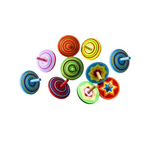 NUOBESTY 10 Holzkreisel Holzgyroskope Regenbogenspinner Holzhandwerk Für Spiele Partygeschenke Und Heimwerkerarbeiten Gemischte Farben NUOBESTY 10 Holzkreisel Holzgyroskope Regenbogenspinner Holzhandwerk Für Spiele Partygeschenke Und Heimwerkerarbeiten Gemischte Farben von NUOBESTY