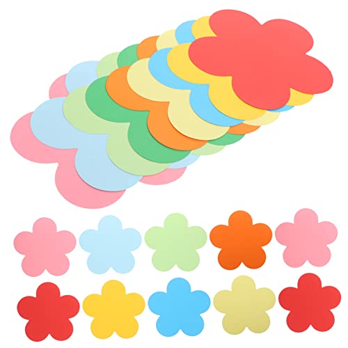NUOBESTY 10 Packungen Blumen Handgeschnittenes Farbiges Papier Bunte Papierausschnitte Wanddekoration Blumenförmige Papierausschnitte Papierausschnitte Dekore Dekorative von NUOBESTY