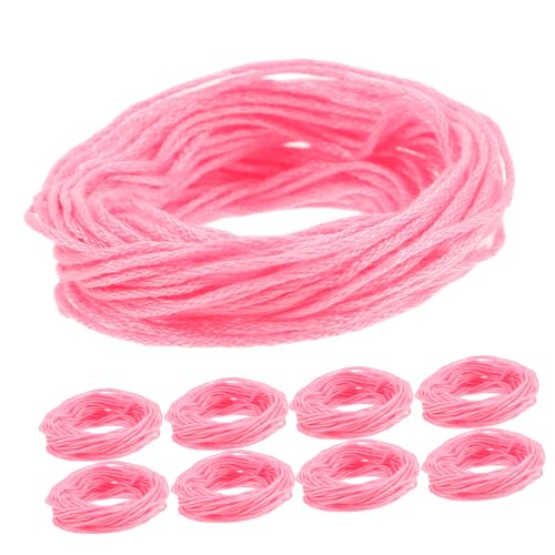 NUOBESTY 10 Rollen Handgewebter Baumwollfaden Freundschaftsarmbänder Stickgarn Garnfaden Baumwollstickgarn Nähzubehör Nähbedarf Und Zubehör Rosa von NUOBESTY