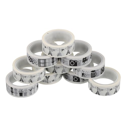 NUOBESTY 10 Rollen Taschenband Dekorationsband Washi-Tape Vintage Washi Tape Sammelalbum liefert nautisches Washi-Tape Bastelband für Japanisches Papier von NUOBESTY
